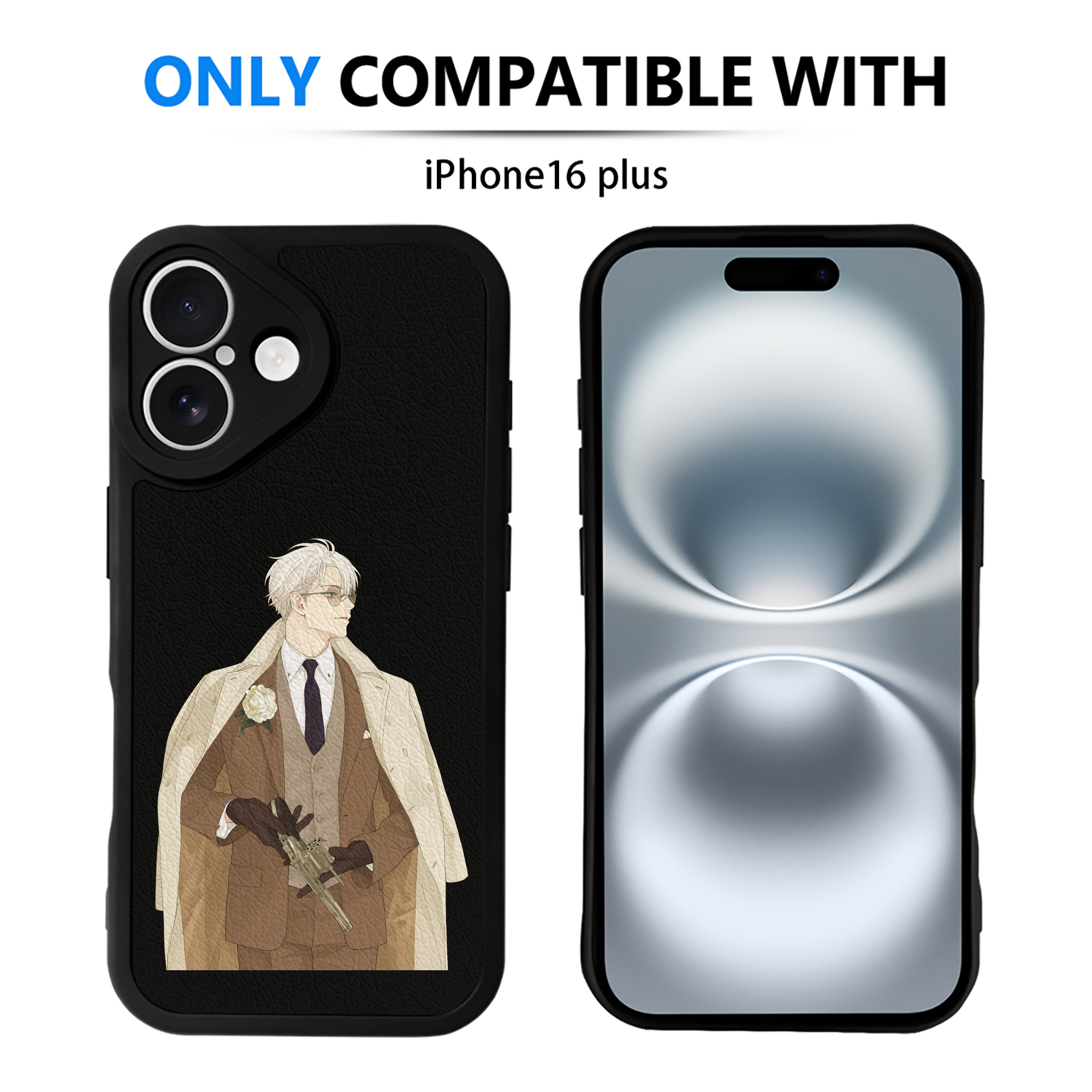 （画像用） 呪術廻戦 Jujutsu Kaisen 【iPhone 16シリーズ対応】シリコンスマホケース（レザー調） 材質：シリコン